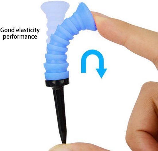Golf Elastische Tees - 10 Stuks Lichtgewicht Herbruikbare Trainingstees voor Golf van Merkloos — afbeelding 5