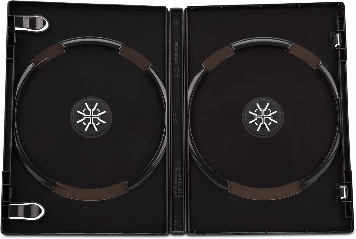 Dubbele zwarte dvd-hoesjes - 14mm - 5 stuks
