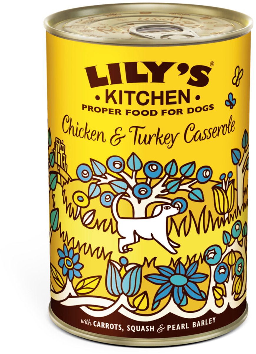 Lily's Kitchen Lily's Kitchen Hondenvoer Nat Casserole Kip & Kalkoen - 3 x 400 gr - Voordeelverpakking