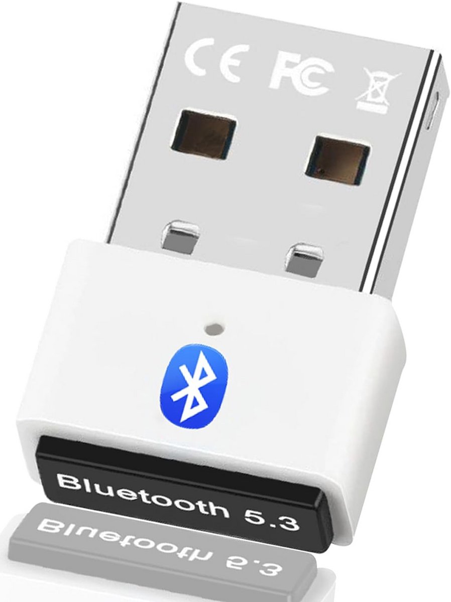 Bluetooth 5.3 USB Dongle voor PC en Laptop - Compatibel met Windows 11/10/8.1/7