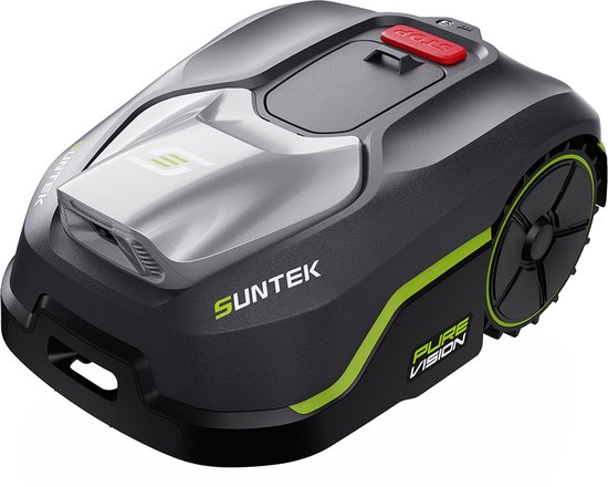 Robotmaaier Suntek Pure Vision 600 – voor tuinen tot 600m², AI navigatie, 90 min maaien, 20 cm breed, IPX5 waterdicht