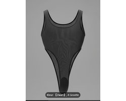 Trendy Heren Sexy Semi-Transparante Mesh Bodysuit