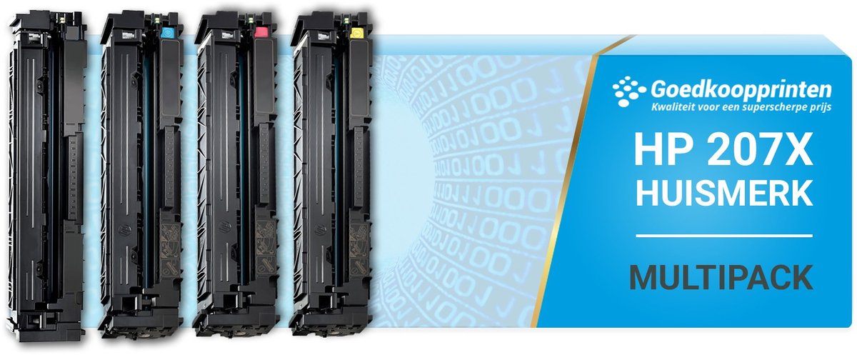 Huismerk voor HP 207X toner Multipack (MET CHIP) hoge capaciteit