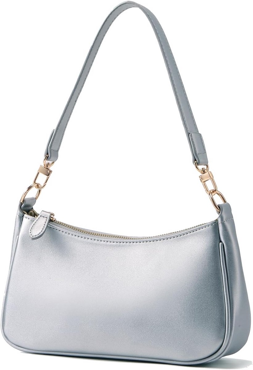 Clutch Tote Tas met 2 Afneembare Riemen en Ritssluiting voor Dames