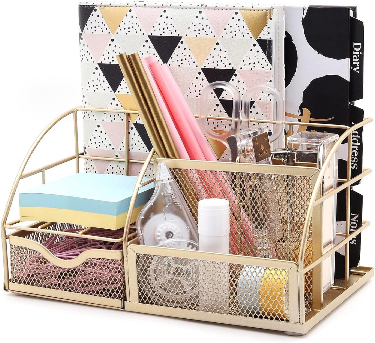 Multifunctionele Bureau Organizer met 7 Vakken en Lade - Pennenbak en Papierhouder