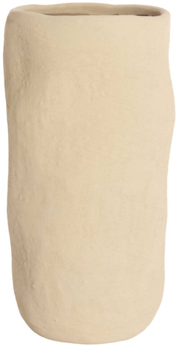 SERAFINA keramieken vaas lichtbruin Ø25x49 cm design vaas - Light & Living