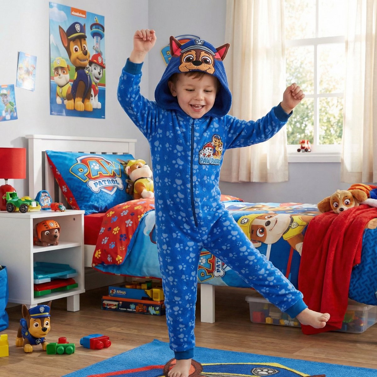 Paw Patrol Onesie - Maat 98/104 - Polyester - Pyjama - Blauw — afbeelding 2