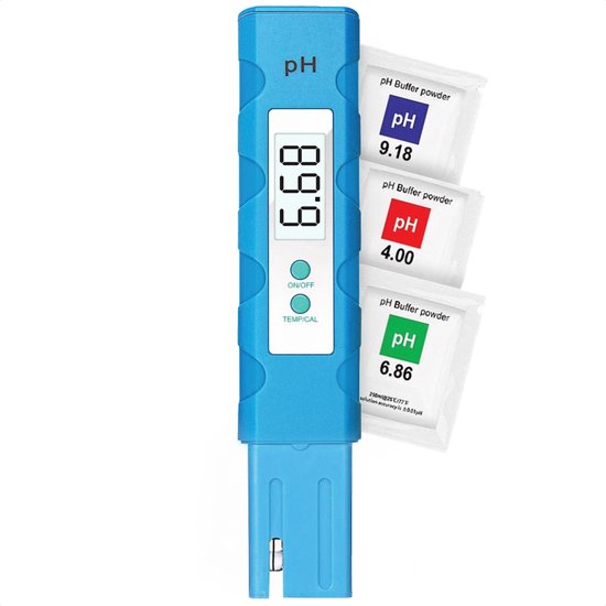 Brushr 2 in 1 Digitale pH Meter & Thermometer voor Zwembad en Drinkwater - Zwembad Tester - Temperatuurmeter Digitaal