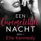 Boekcover met mond en tekst 'Een Onvergetelijke Nacht Deel 2 Elle Kennedy'