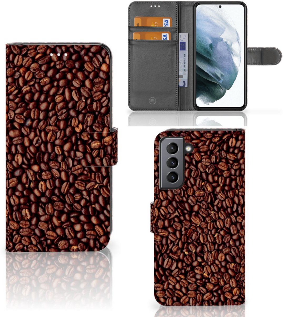 Samsung Galaxy S21 FE Book Cover Koffiebonen