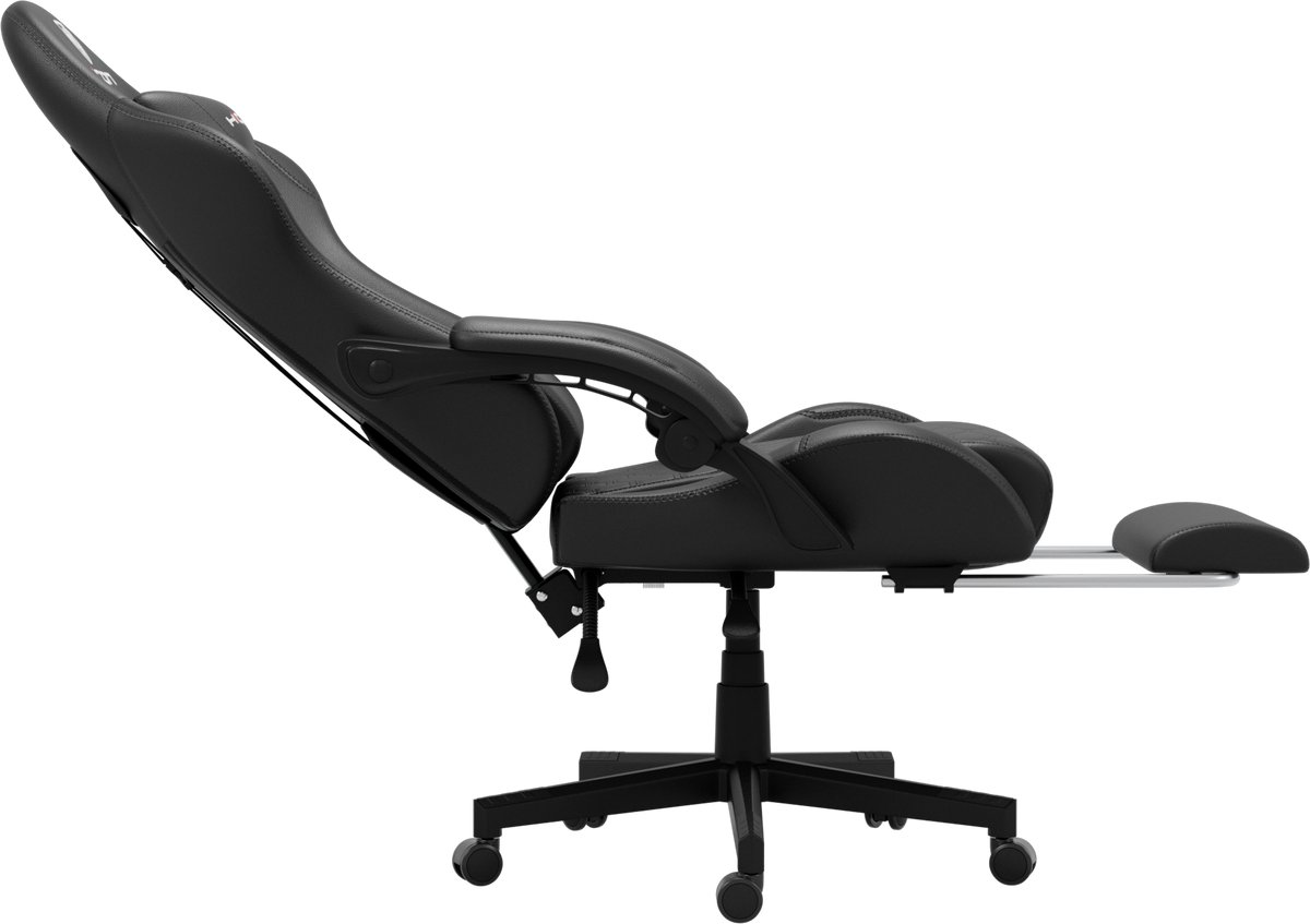 HICON® Gamestoel – Gamestoel met voetsteun - Ergonomische Gaming stoel – Verstelbaar | Lambeth - Zwart – foto 8