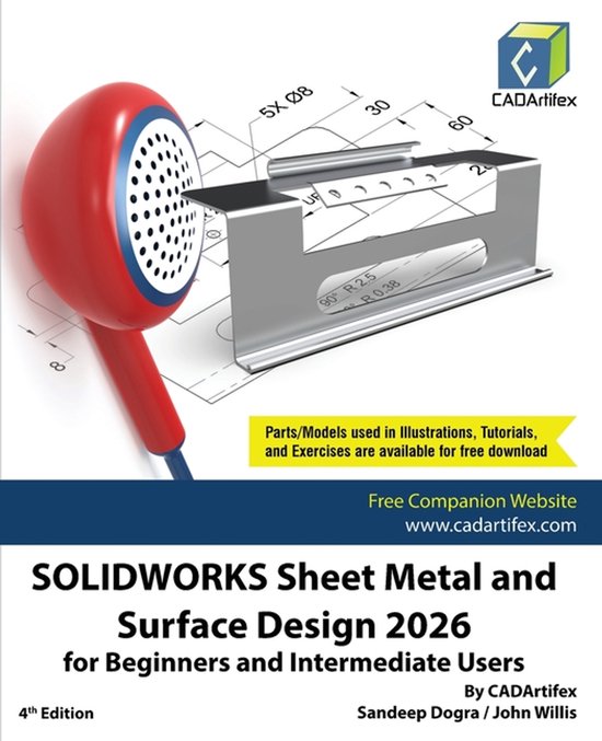 SOLIDWORKS Sheet Metal and Surface Design 2026 for Beginners ... - cover