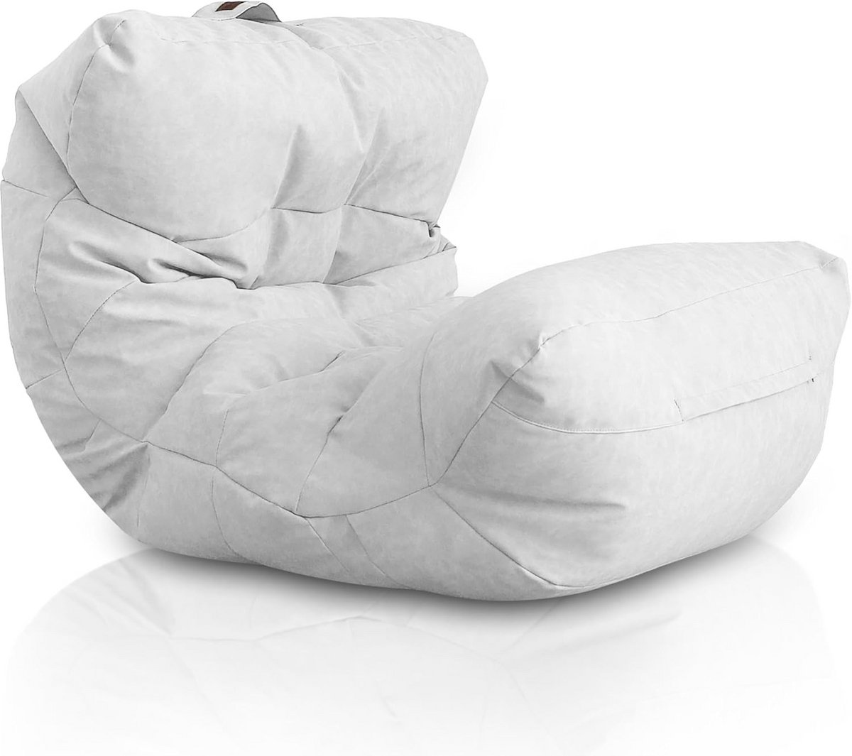 Luxe Zitzak XXL van Kunstleer – Comfortabele Donkergrijze Bean Bag voor Woonkamer en Slaapkamer – Perfect Voor Volwassenen en Tieners