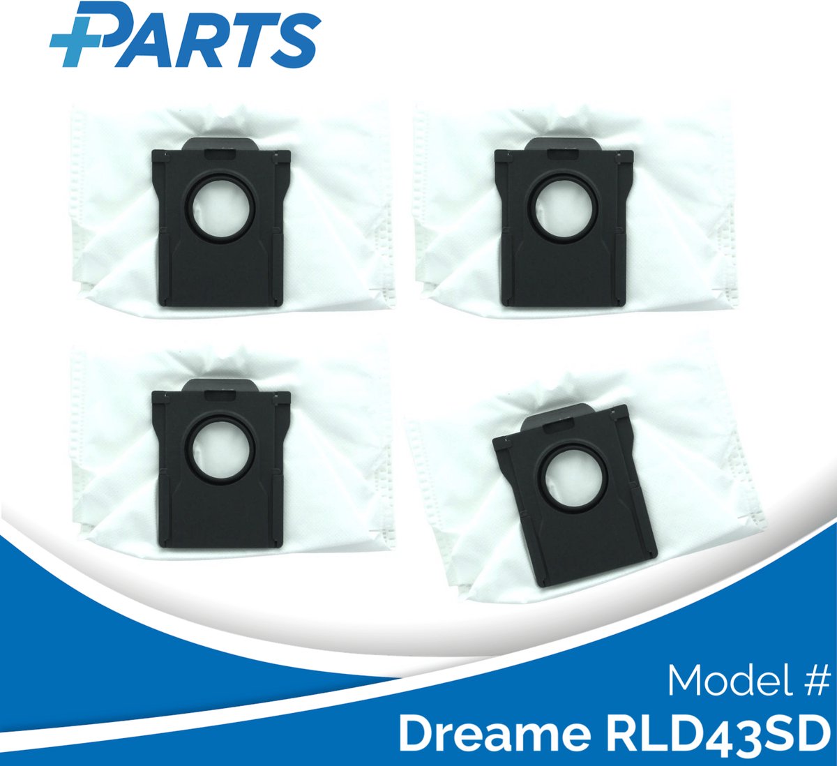 Dreame RLD43SD Stofzakken (4 Stuks, Plus.Parts® alternatief voor RDB17)