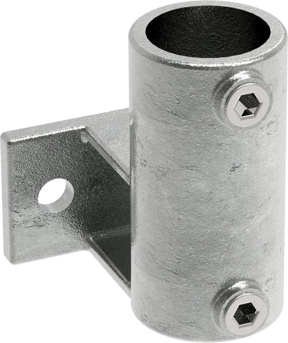 Muur- en plafondbeugel, horizontaal, Ø 42.4 mm, gegalvaniseerd gietijzer