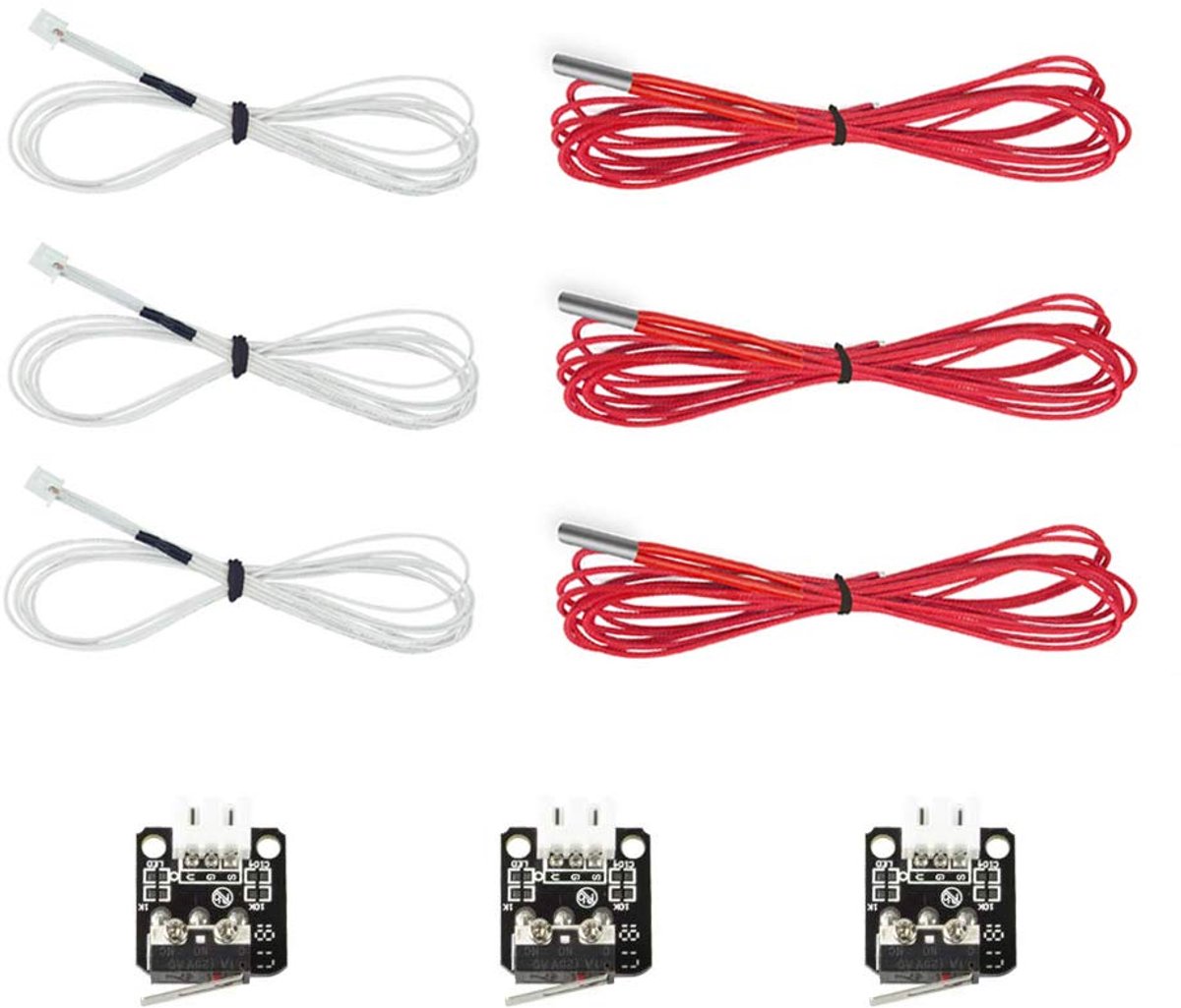 Heater Pipe Kits en Thermistor voor 3D Printers - 9 Stuks