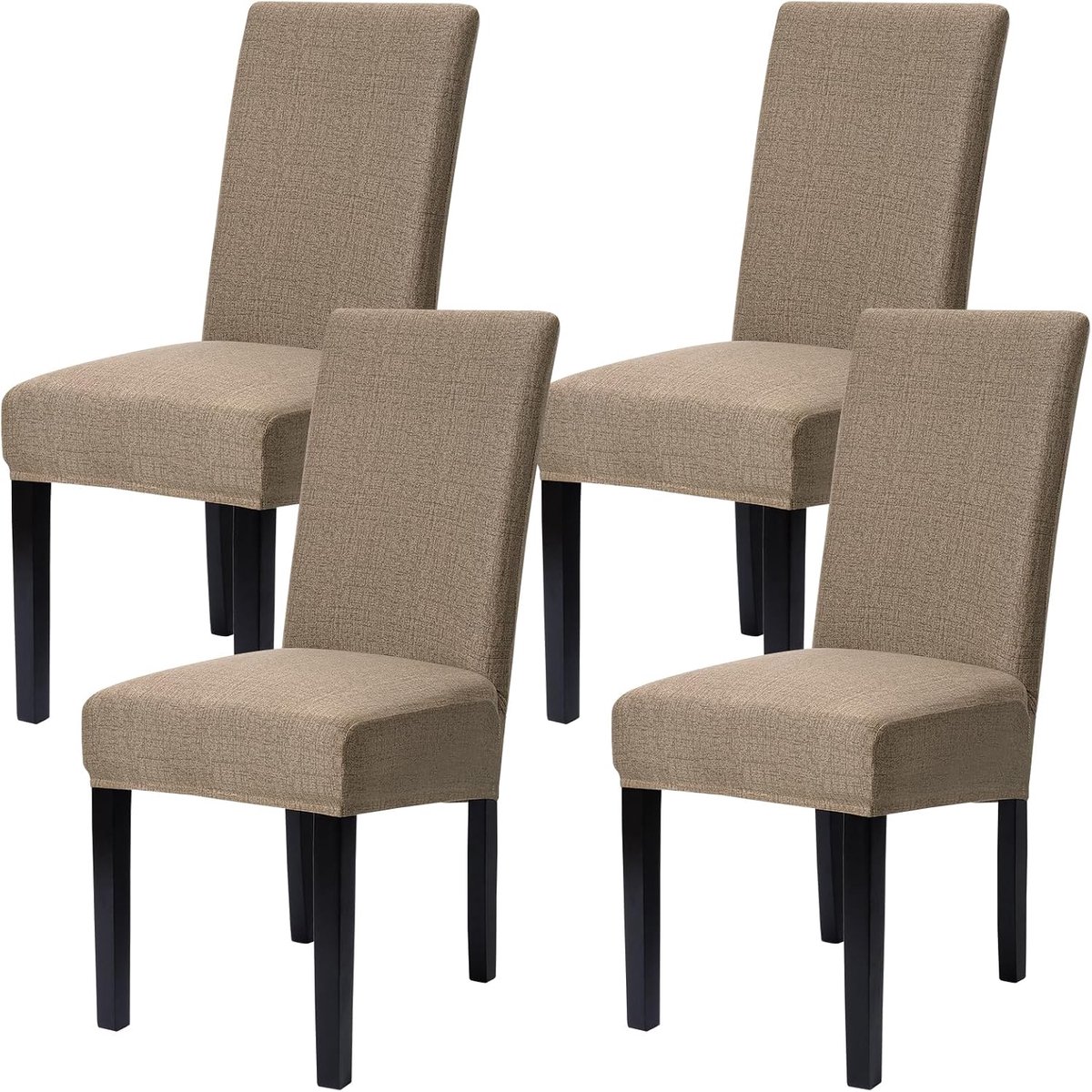 Universele Stoelhoezen Set van 4 Stretchende en Wasbare Bekleding voor Eetkamerstoelen