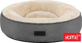 Hoppa! Hondenmand - Hondenbed - Kattenmand - Kattenbed - Afneembare hoes - Honden / Katten Donut - Ø 50 cm - Antraciet