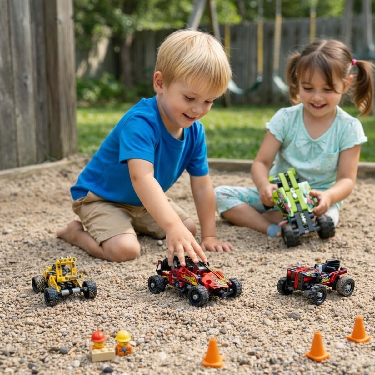 Gearbox Construction Car 4dsg - Bouwset Constructieauto - Heftruck Model - 186 Onderdelen - Stimuleert Creativiteit - Voor Kinderen Vanaf 4 Jaar - Afmeting 23x4,5x16cm - Kleur Zwart