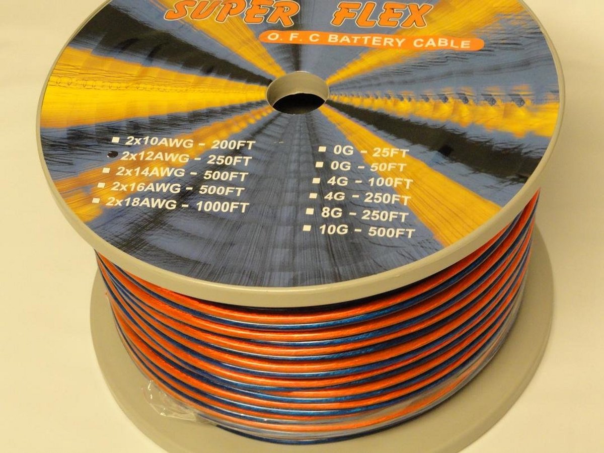 12 gauge luidsprekerdraad 250 voet - UV-bestendig en corrosiebestendig
