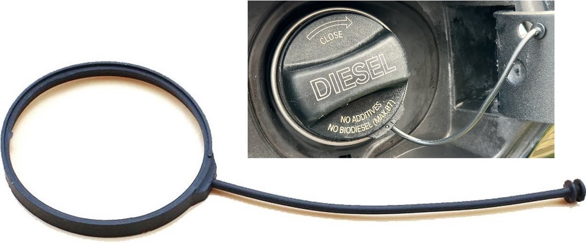 Tankdop kabelrubber BMW MINI met kunststof ring - OEM 16117222391
