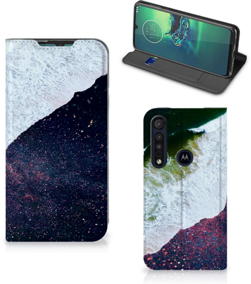 Motorola G8 Plus Stand Case Sea in Space