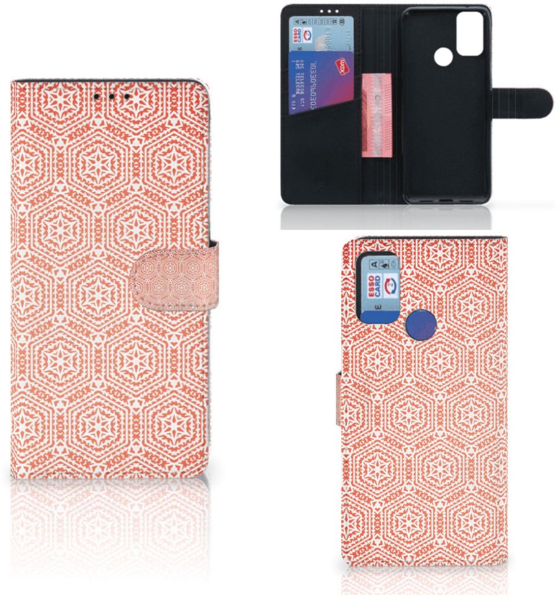 Alcatel 1S (2021) Telefoon Hoesje Pattern Orange