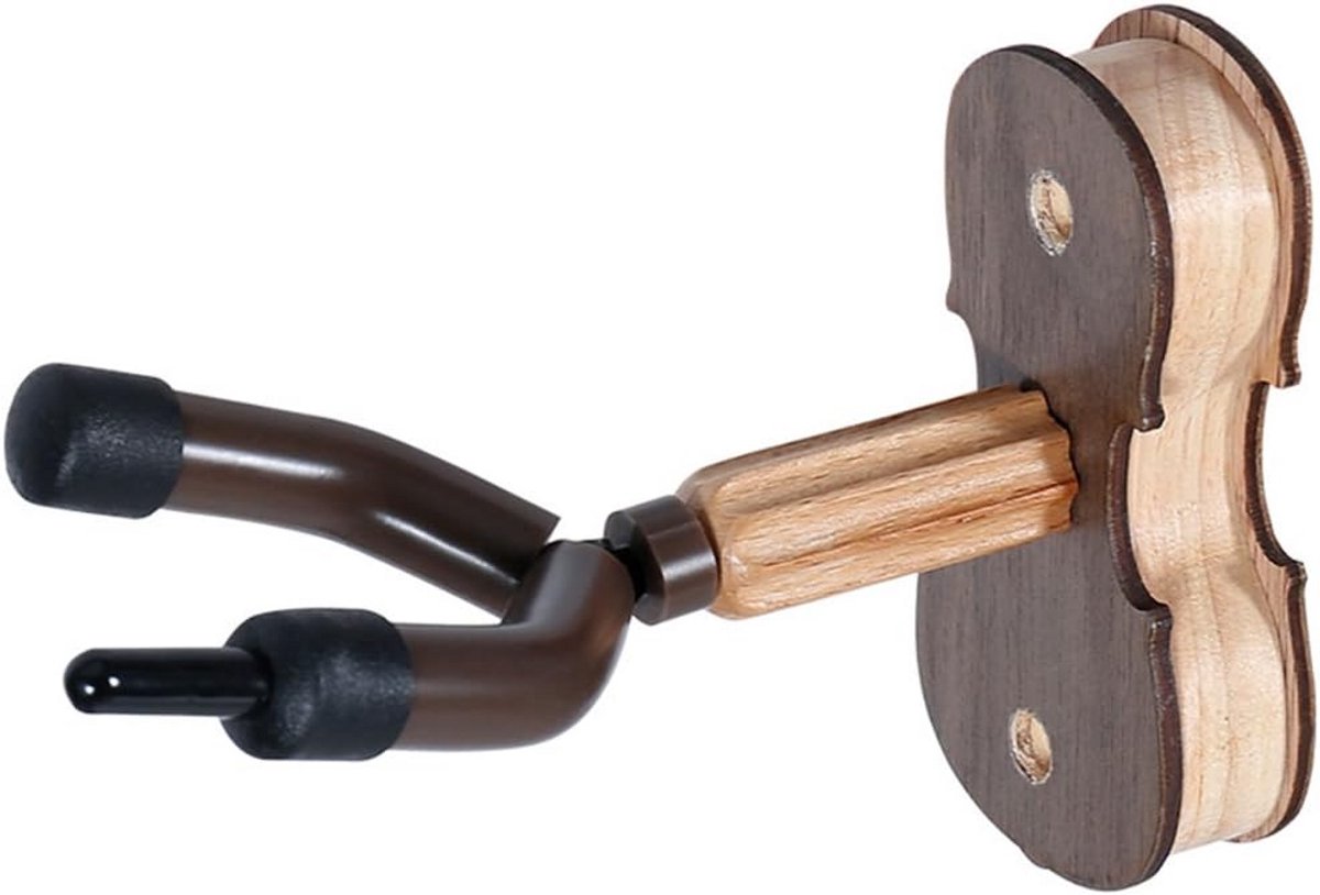Vioolhouder van Hout voor Gitaar, Bas en Viool - Wandbeugel voor Muziekinstrumenten