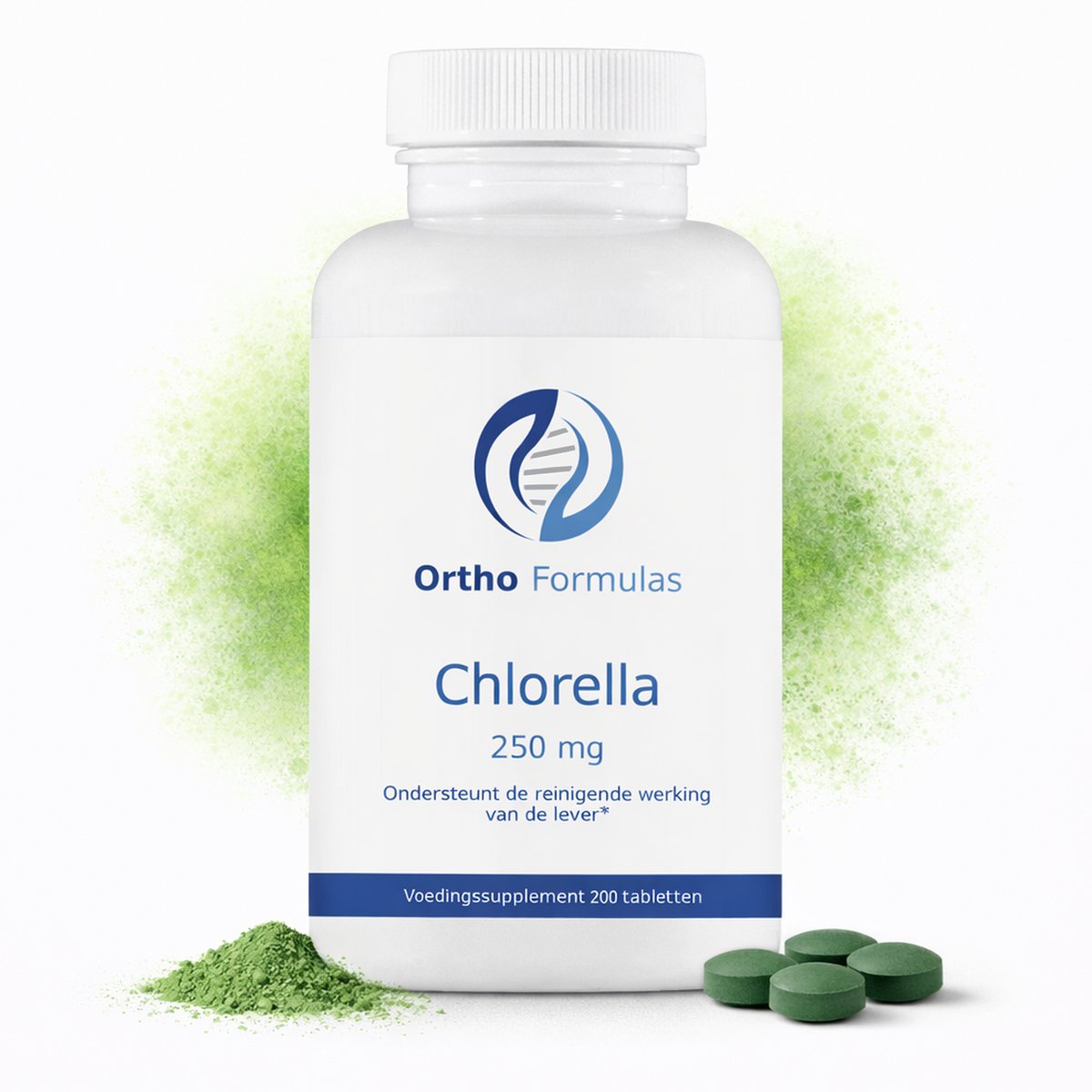 Chlorella Tabletten – Detox & Ontgiften Lichaam Support – 250 mg – 200 Vegan Tabletten