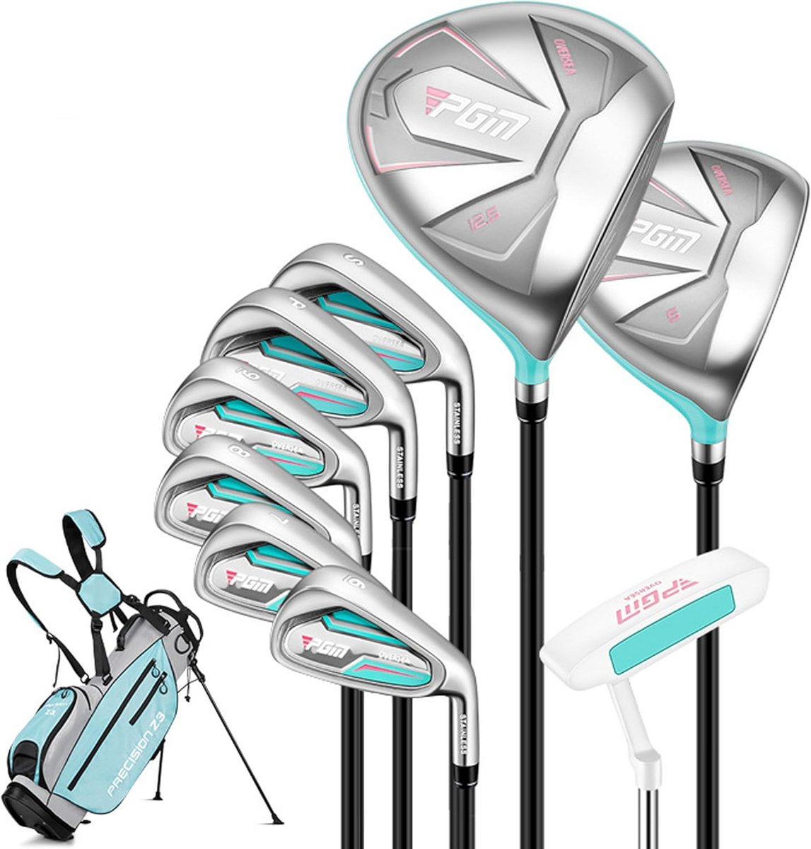 Complete Golfclubset Dames 9/12 Stuks - Hoge Sterkte Golfclubs