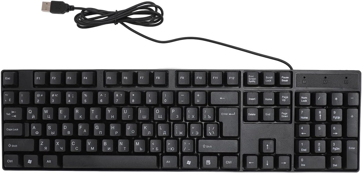 Ergonomisch 104 Toetsen USB Toetsenbord voor Meertalige Gebruik