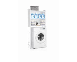 Ohana DT - Wasmachine Ombouw Kast - Wasmachine Meubel - Wasmachine Rek - 3 Ruime Opbergniveaus - 50 KG Draagvermogen -