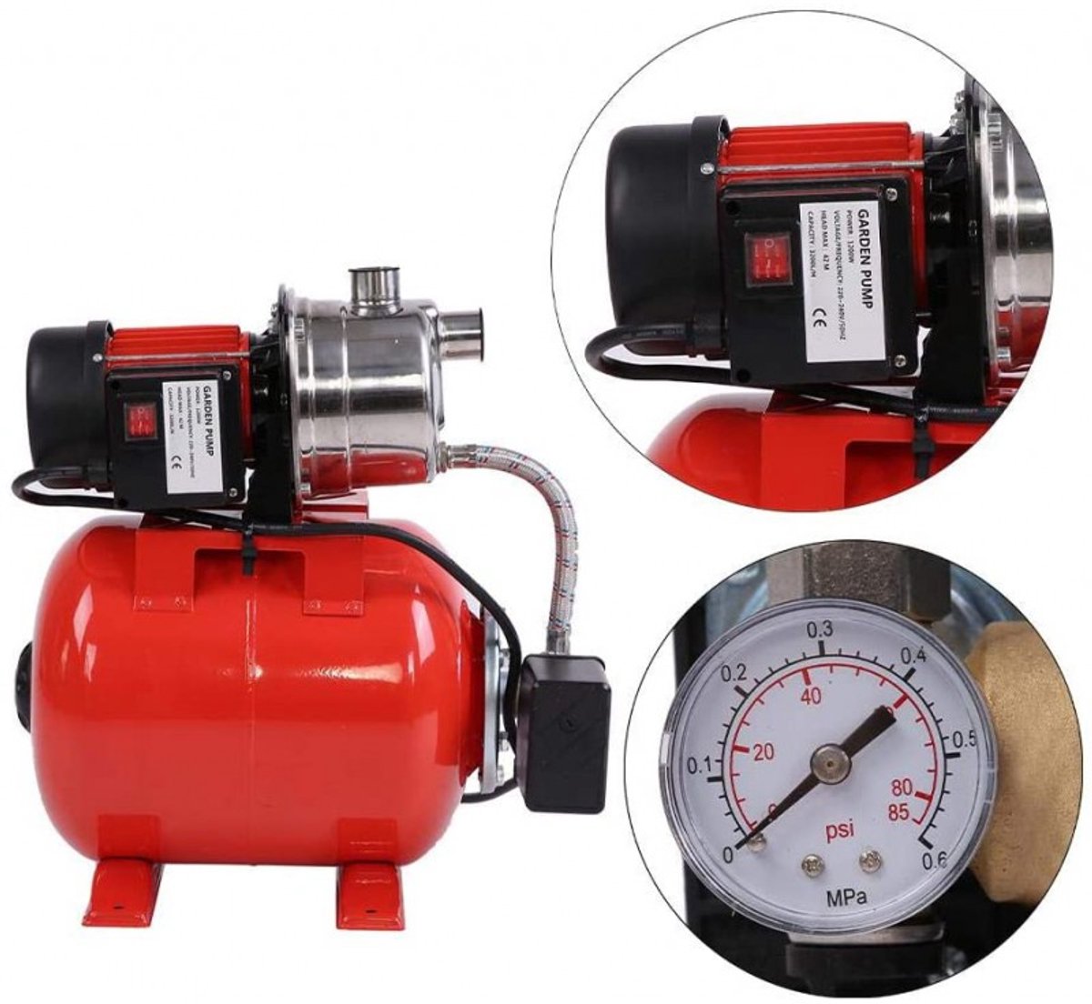 JMC Hydrofoorpomp/ waterpomp - 1200w - 230V