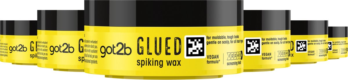 Got2b Glued Spiking Wax - Haarstyling - Haarwax - Extreme Fixatie - Verhardt Het Haar Niet - Voordeelverpakking - 6x 75ml