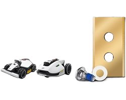 36x Robotmaaier Mesjes Titanium – Universeel Compatibel met Mammotion Luba 1 & 2 en Yuka – Dubbelzijdige Reservemessen – Extra Slijtvast & Duurzaam – Inclusief Schroeven