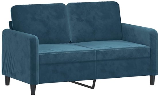 vidaXL - 3 pièces - Ensemble de salon - avec - coussins - velours - bleu