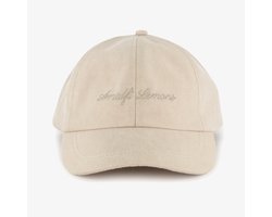 Dames pet met tekstopdruk beige