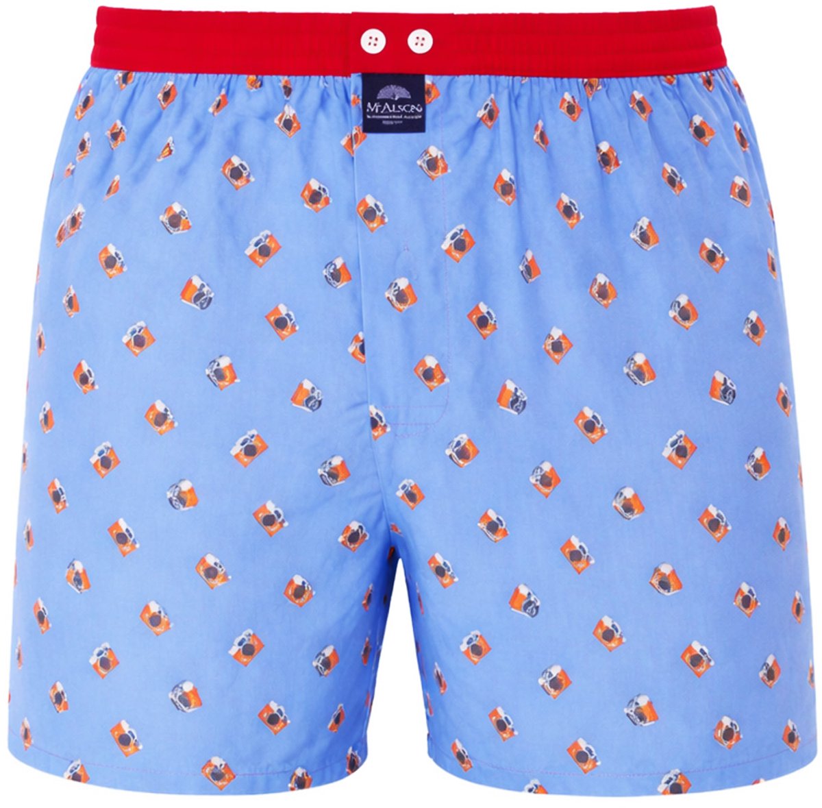 Mc Alson boxer Camera print blauw