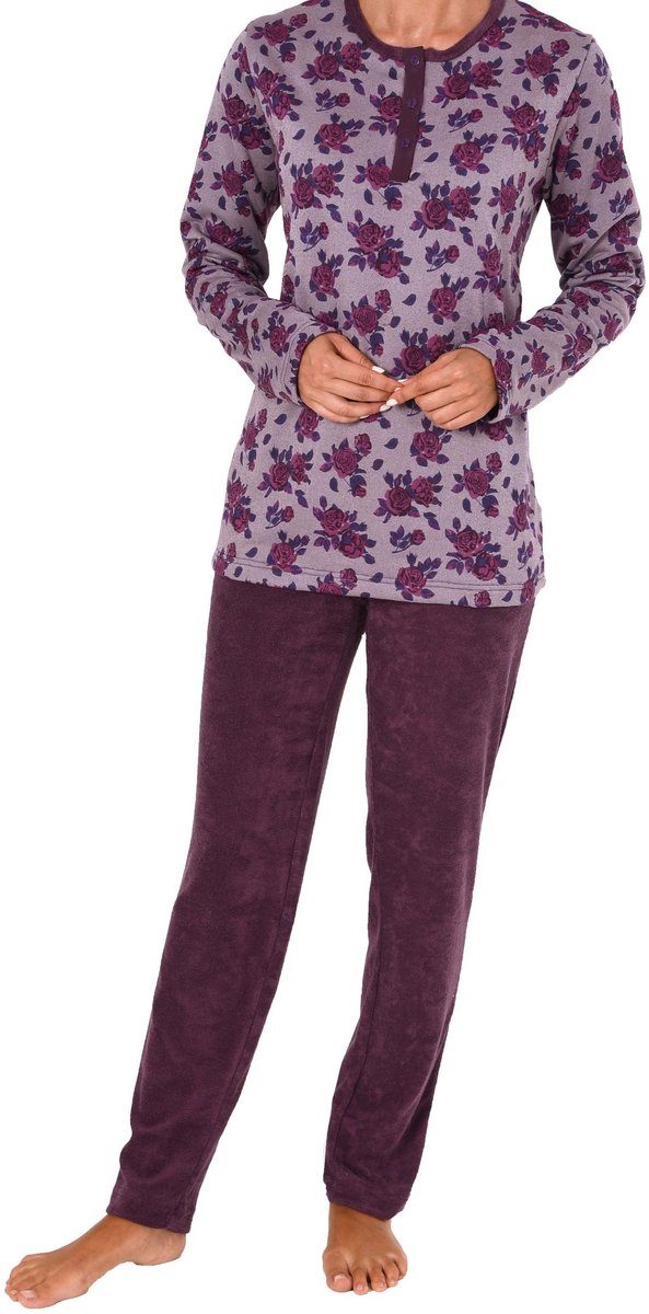 Normann Dames pyjama lange mouw in badstof - ook verkrijgbaar in oversize beere