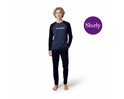 Jongen Pyjama - Pyjamaset - Katoen - Zwart/Blauw - Worldwide _13-14 jaar