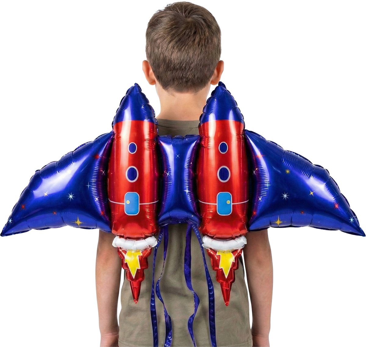 Ainy Raket vleugels ballonnen 2 stuks - ideaal voor kinderfeestje, halloween en verjaardag versiering slingers - geschikt voor jong en oud