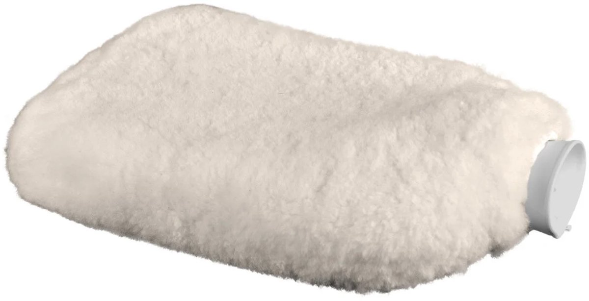 Lamsvacht kruik - wollen warmwaterkruik - Kleur: Wit