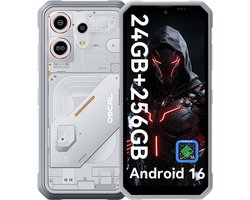 OSCAL MARINE 3 - Robuuste Smartphone - 4G - 24GB RAM - 256GB ROM - 6.56 inch - Robuuste Telefoon - Nachtzicht - Android 16 - NFC - GPS - Wit