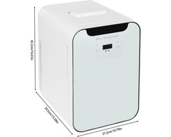 D&A Mini koelkast - Minibar - Minikoelkast - Mini koelkast voor drinken - Mini koelkastje - Mini koelkasten - 20 Liter - Wit