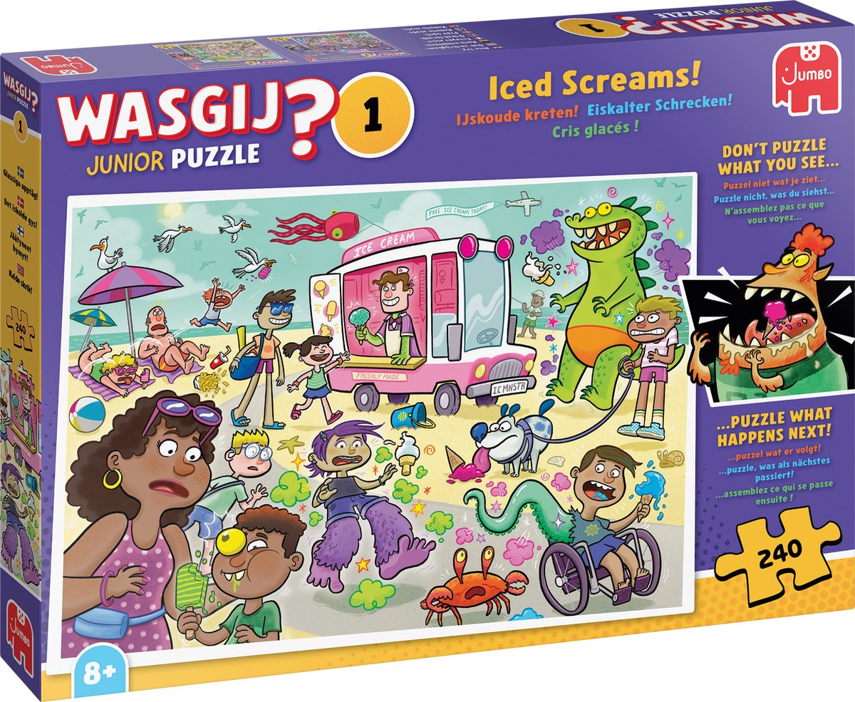 Wasgij Junior - IJskoude kreten! - 240 stukjes - Legpuzzel voor kinderen