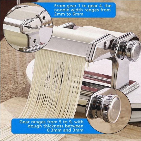 Pastamachine - Pastamaker - Spaghetti en Lasagne Machine - Keukenaccessoire van Merkloos — afbeelding 4