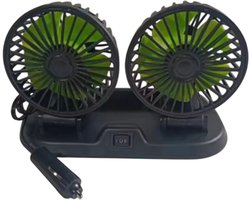 Autoventilator 12V – USB Koeler met Dubbele Ventilatorkop, Verstelbaar, 2 Snelheden, Automatische Ventilatie – Auto Ventilator, Auto Koeling, USB Ventilator, Dubbele Kop Ventilator, Universeel voor Auto, Airflow Koeler