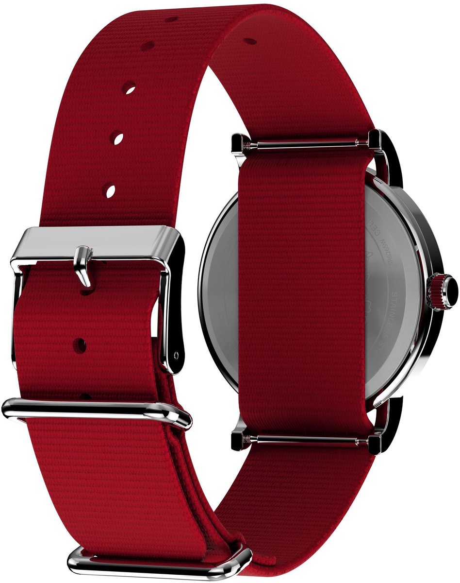 Timex Timex X Peanuts® Weekender Snoopy Dancing Quartz Analoog Horloge Rood Kast: 100% Laag Lood Messing | Armband 100% Textile 37 mm TW2Y31200VV