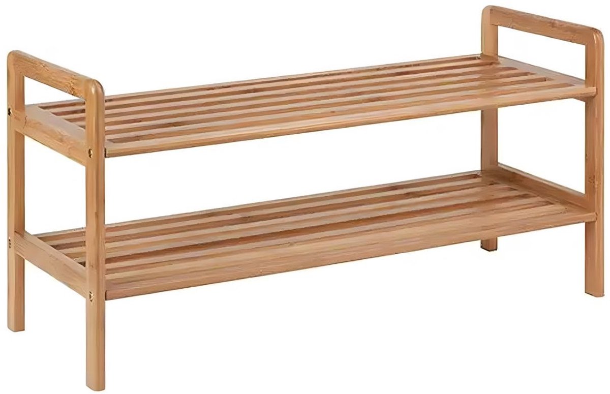 BEGRYF Bamboe Schoenenrek - 2 Lagen - 70x26x40 cm - Open Schoenenkast - Duurzaam & Natuurlijk