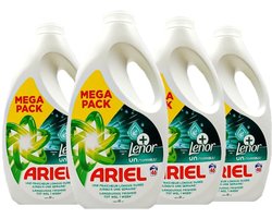 Ariel Vloeibaar Wasmiddel - Touch of Lenor Unstoppables - 4 x 46 Scoop Voordeelverpakking